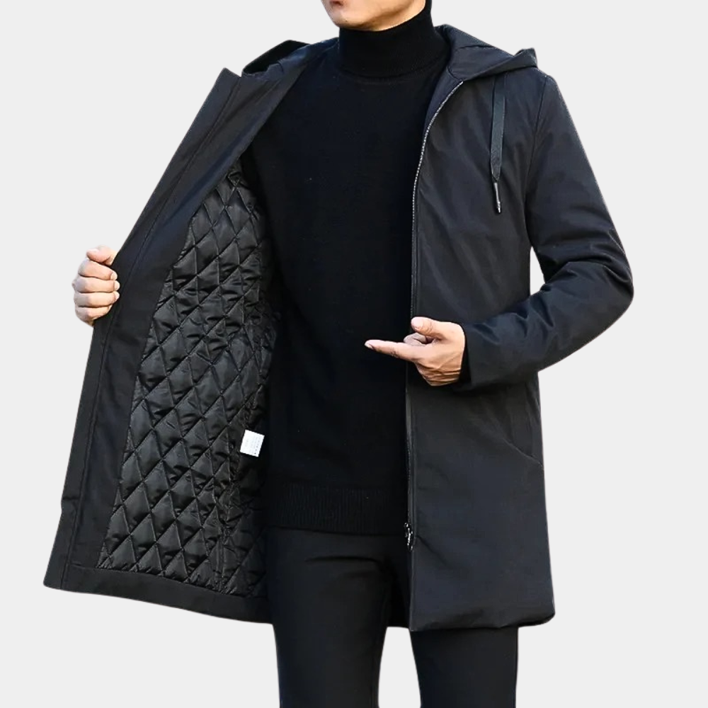 Maxwell - Manteau élégant et moderne pour hommes Noir