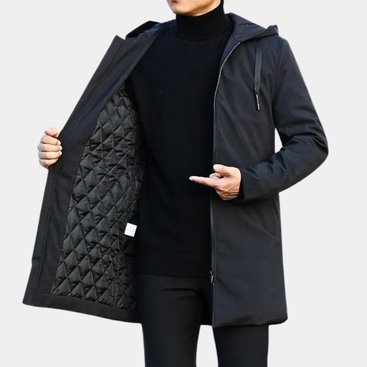 Maxwell - Manteau élégant et moderne pour hommes Noir