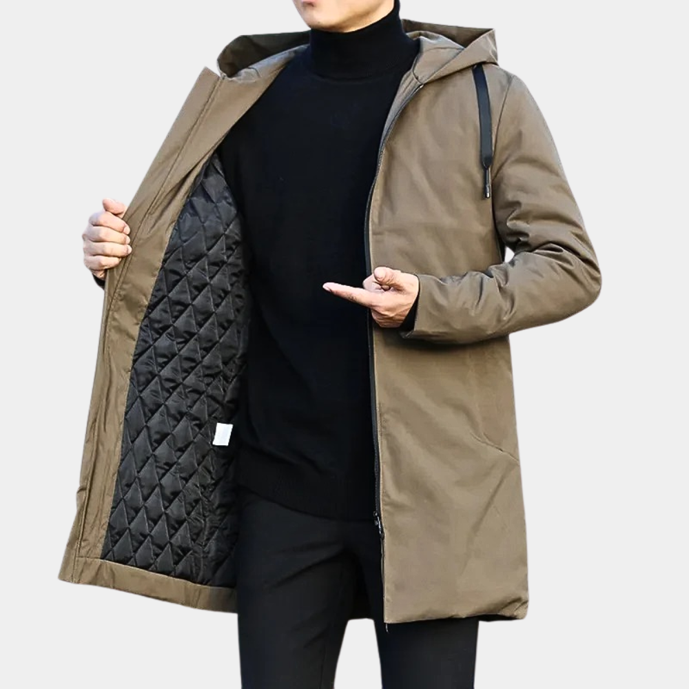 Maxwell - Manteau élégant et moderne pour hommes Marron foncé