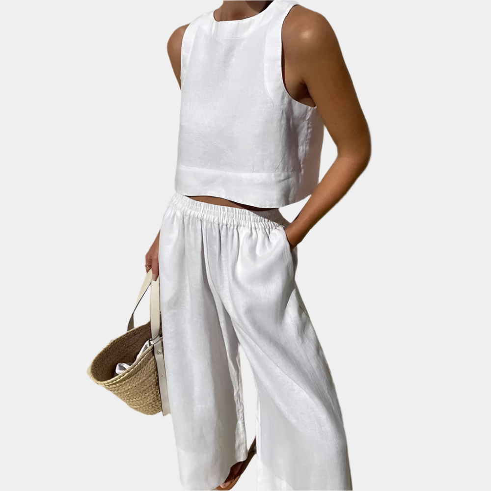 Geneva - Ensemble élégant et tendance pour femmes Blanc