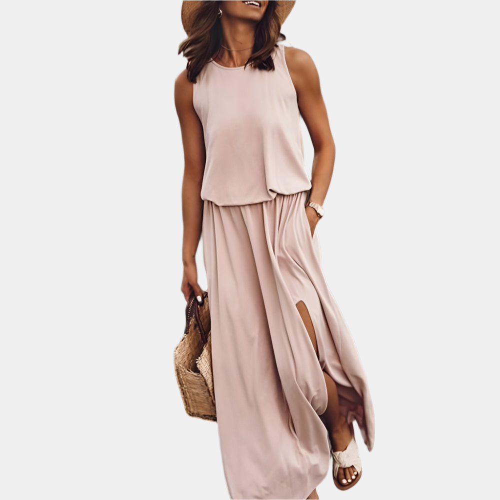 Camila - Robe élégante et confortable pour femmes Beige