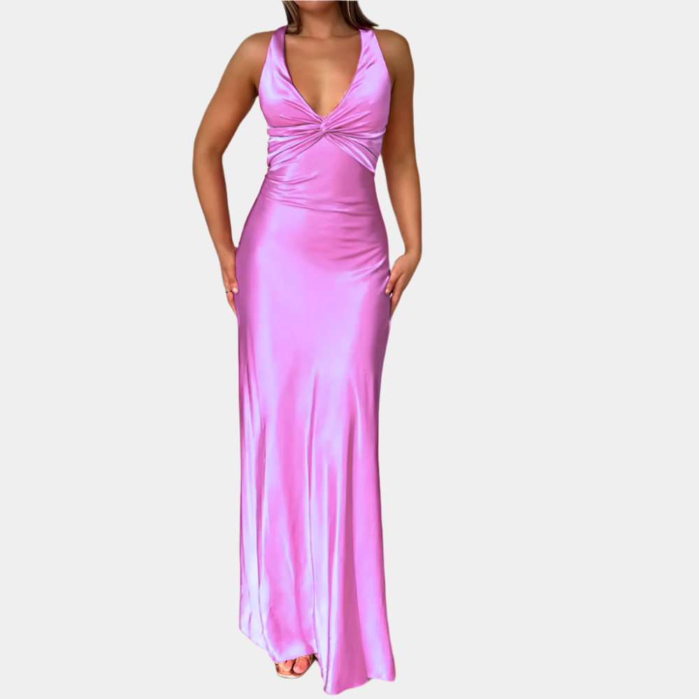 Lourdes - Robe élégante et confortable pour femmes Pourpre
