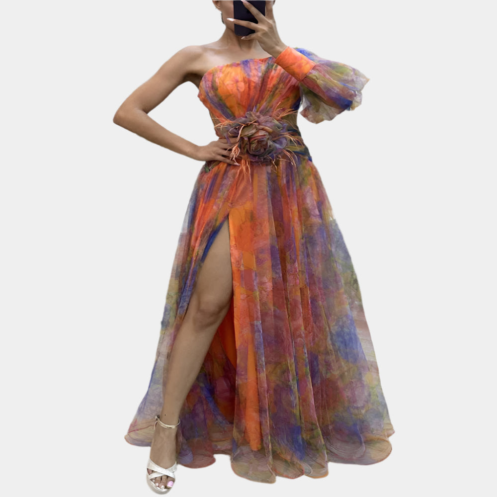 Bella - Robe élégante et confortable pour femmes Orange