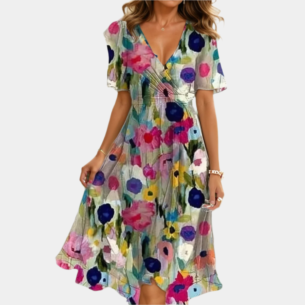 Brynn - Robe élégante et chic pour femme Multicolore