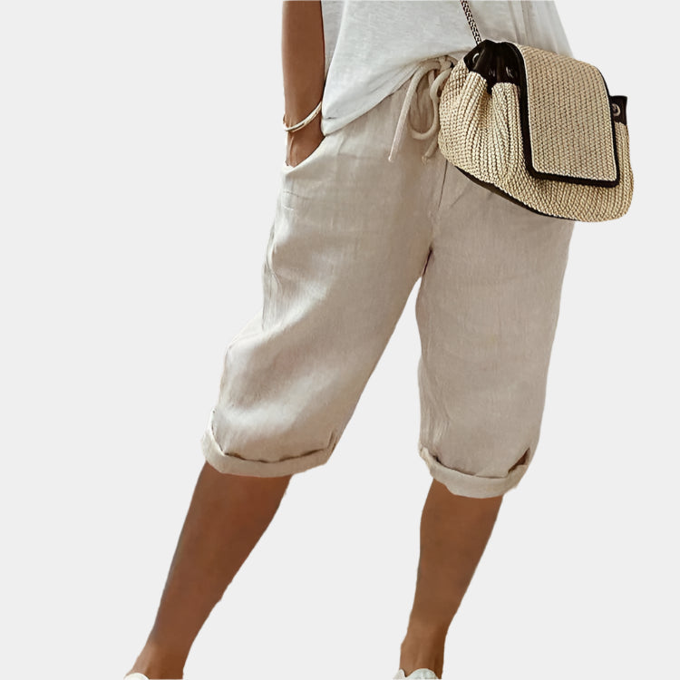 Aria - Short d'été en pour femmes Beige