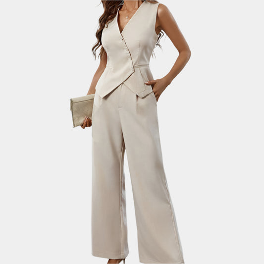 Noelia - Ensemble élégant pour femme Beige
