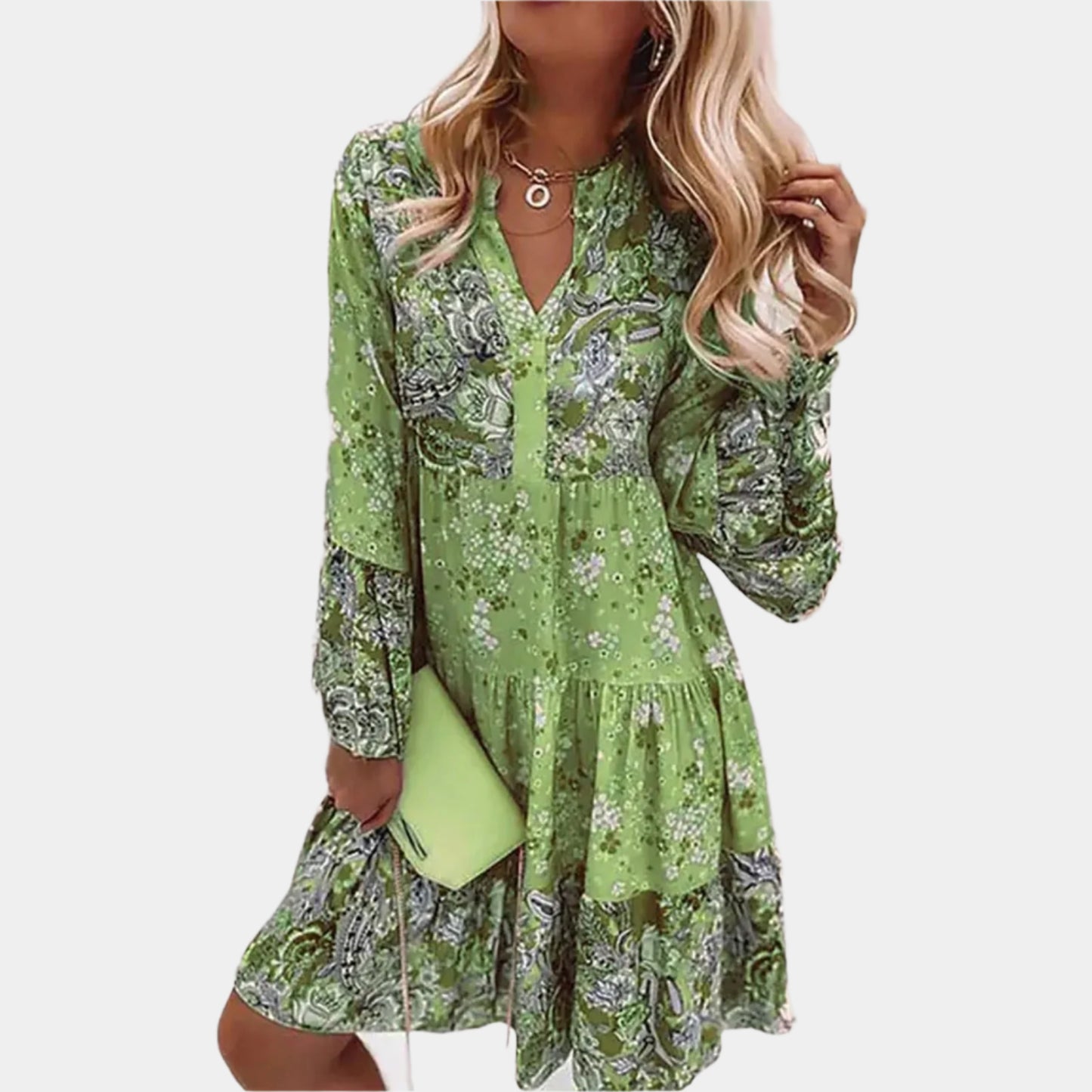 Maëva – Robe d'été légère et colorée pour femmes Vert