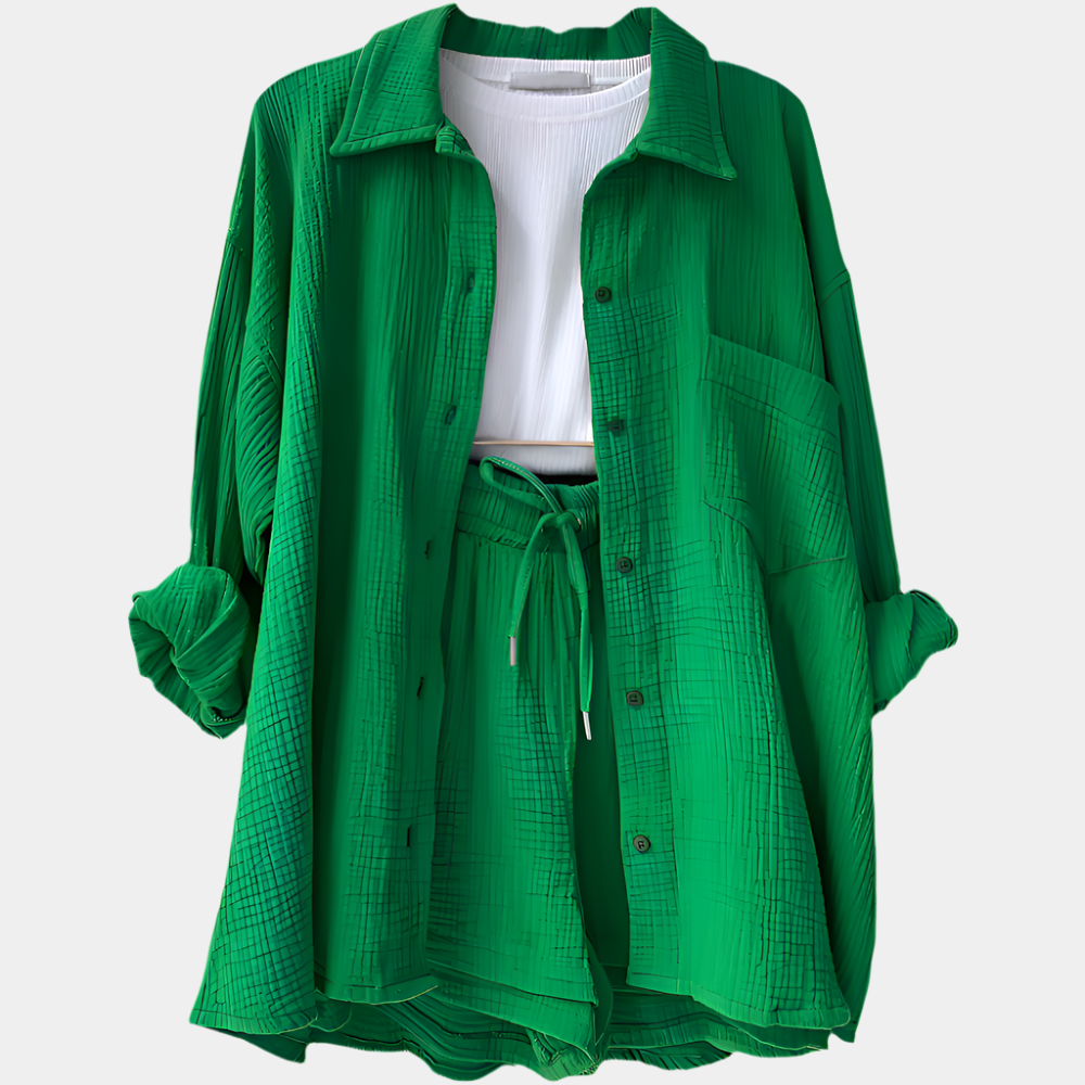 Cindy - Ensemble confortable de vêtements d'intérieur pour femmes Vert