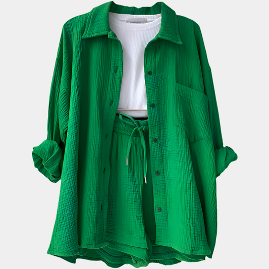 Cindy - Ensemble confortable de vêtements d'intérieur pour femmes Vert