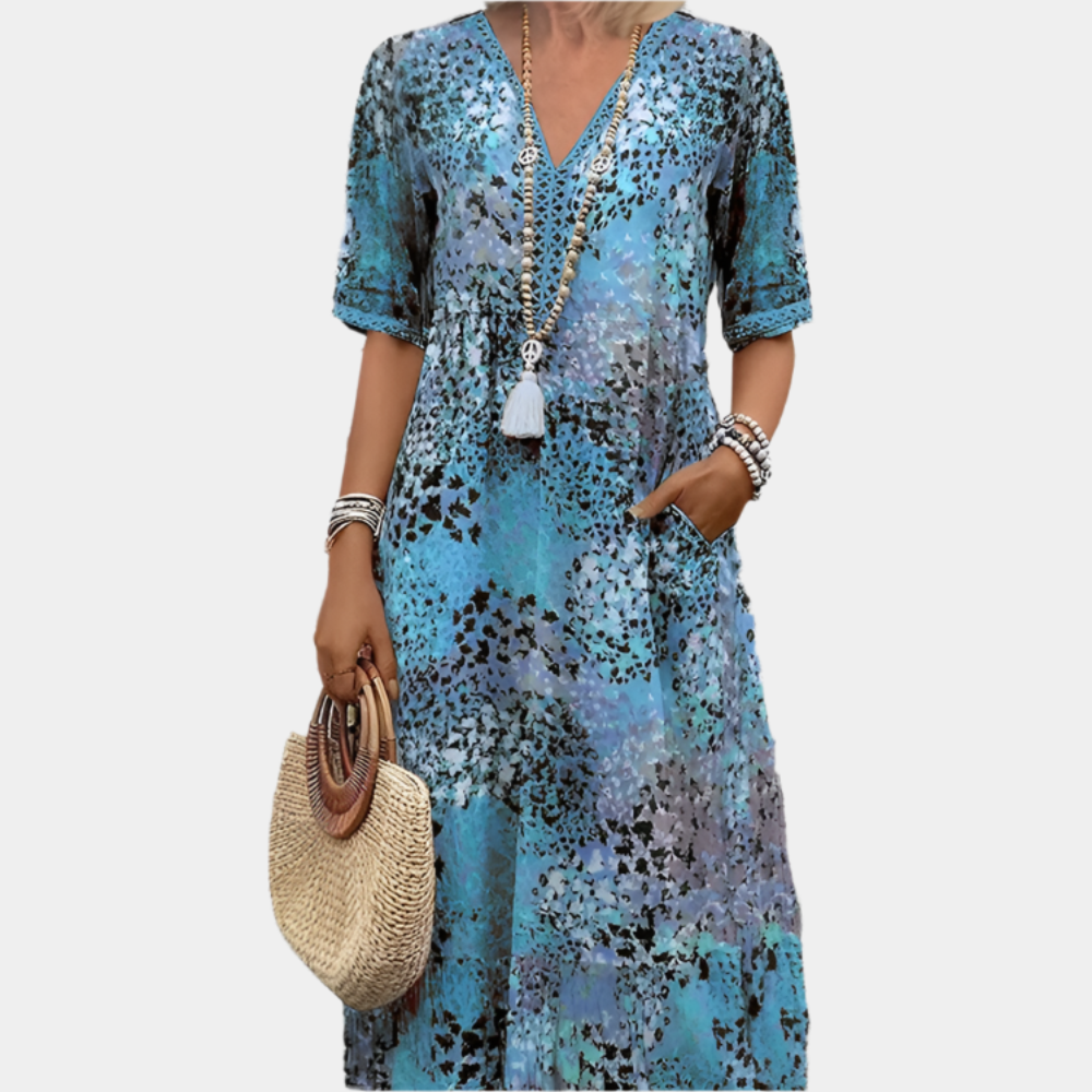 Serenity - Robe élégante et confortable pour femmes Bleu