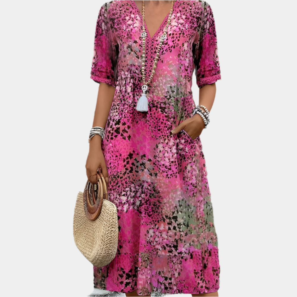 Serenity - Robe élégante et confortable pour femmes Rose