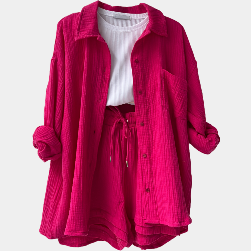 Cindy - Ensemble confortable de vêtements d'intérieur pour femmes Rose