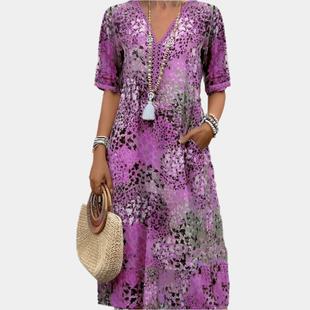 Serenity - Robe élégante et confortable pour femmes Pourpre