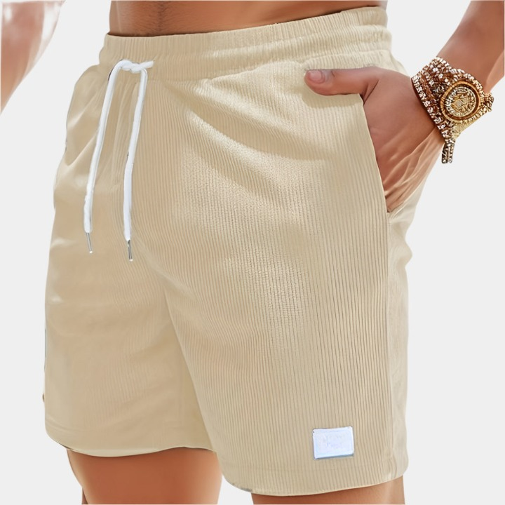 Carson - Short confortable avec ceinture pour hommes Kaki