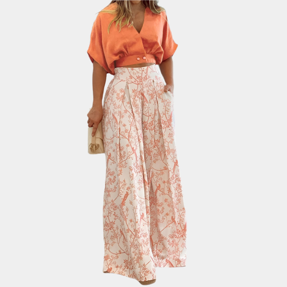 Harlette - Ensemble chic et confortable pour femme Orange