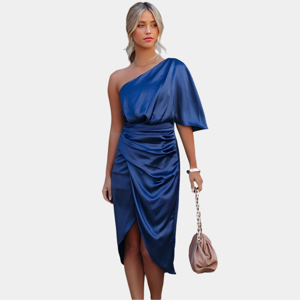 Eleni - Robe élégante et confortable pour femme Bleu