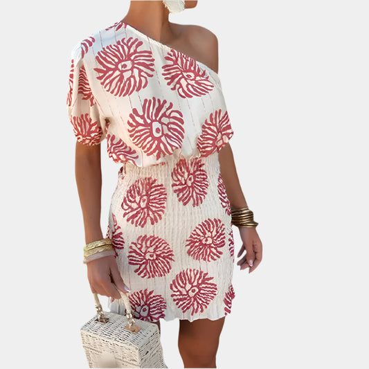 Anisa - Robe élégante et chic pour femmes Blanc Rouge