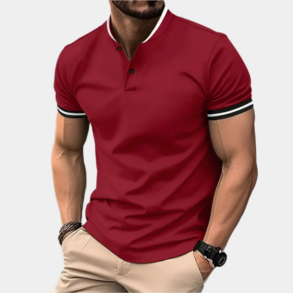 Joel - Polo élégant pour homme Rouge