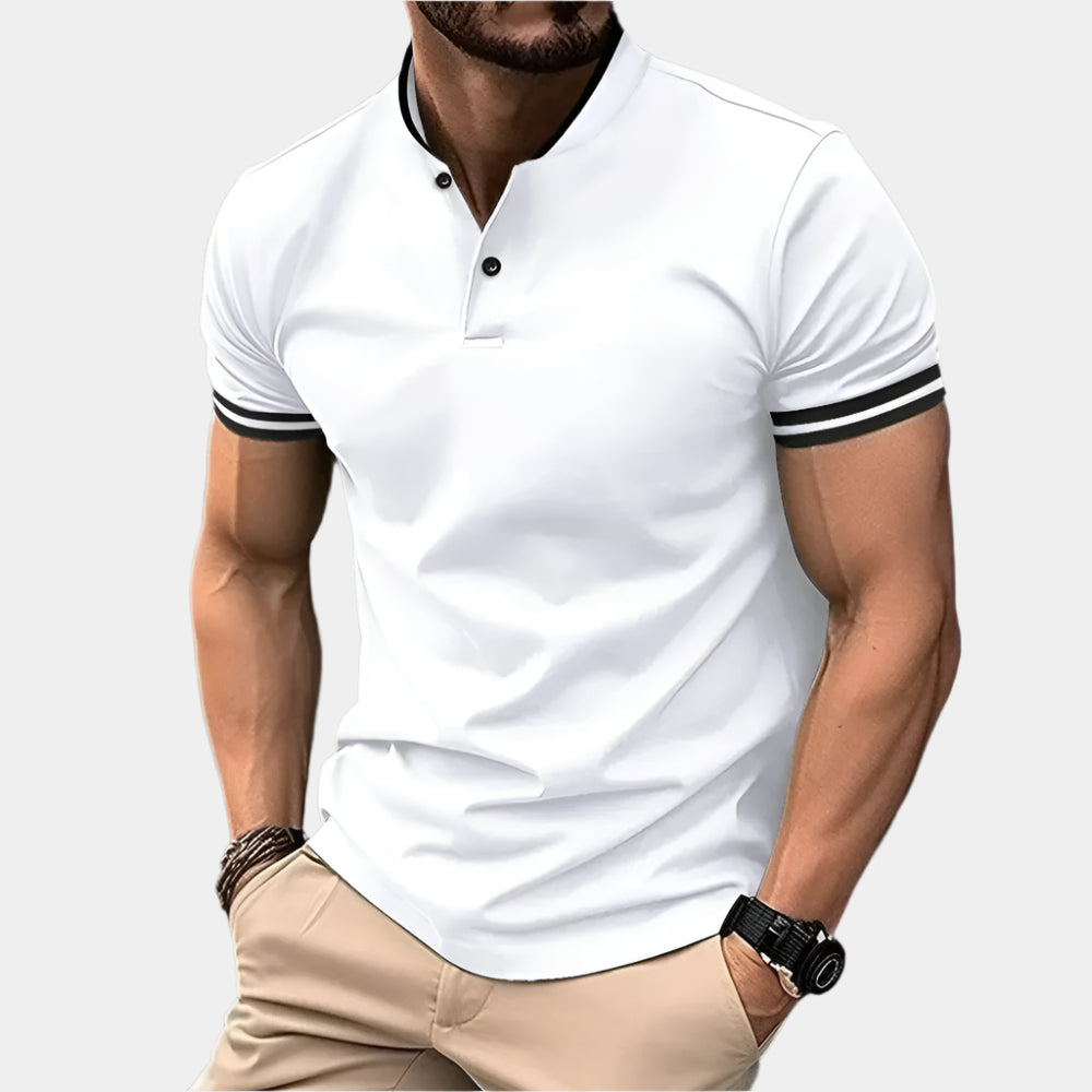 Joel - Polo élégant pour homme Blanc