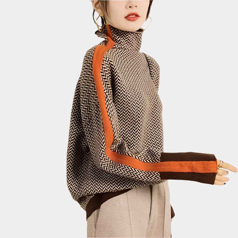 Karen- Pull élégant pour femmes Orange