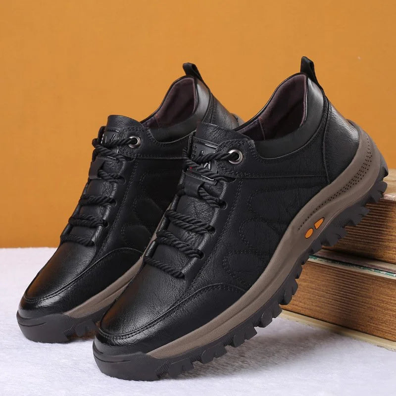 Eden - Chaussures orthopédiques en cuir confortables pour homme