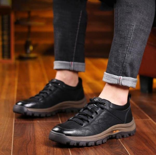 Eden - Chaussures orthopédiques en cuir confortables pour homme