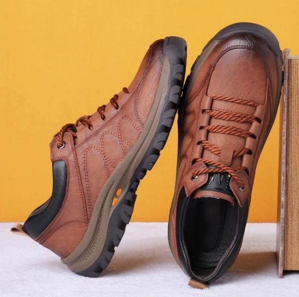 Eden - Chaussures orthopédiques en cuir confortables pour homme
