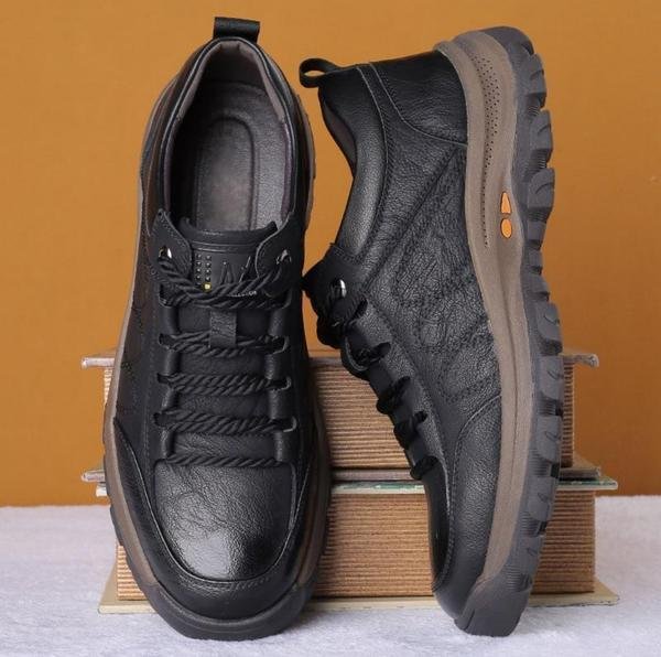 Eden - Chaussures orthopédiques en cuir confortables pour homme