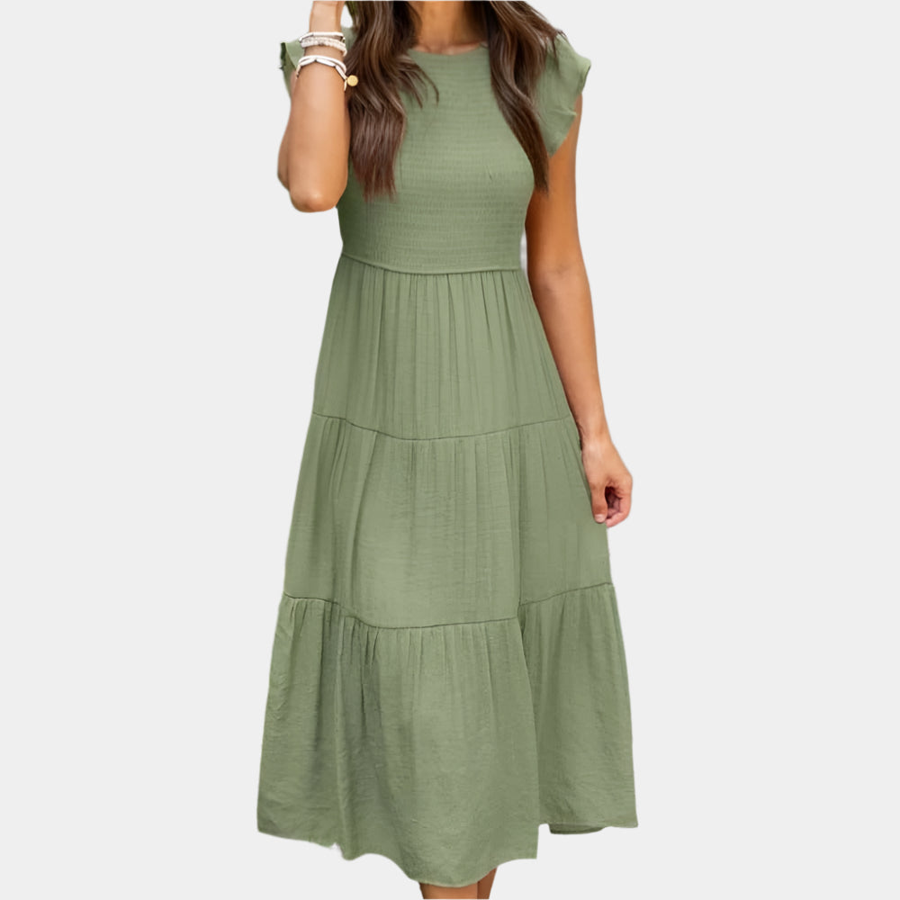 Liora - Robe fluide et élégante pour femme Vert