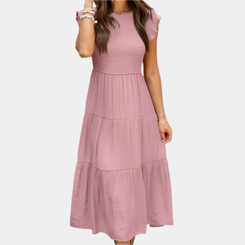 Liora - Robe fluide et élégante pour femme Rose