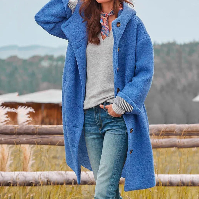 Élise - Manteau d'hiver ultra-chic et chaud pour femmes Bleu