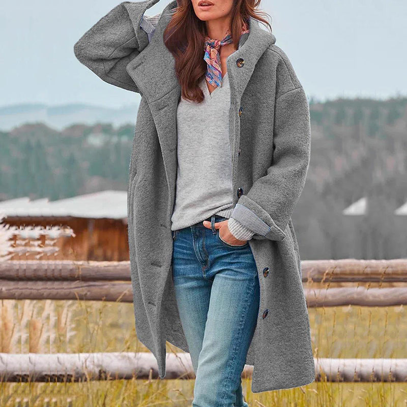 Élise - Manteau d'hiver ultra-chic et chaud pour femmes Gris