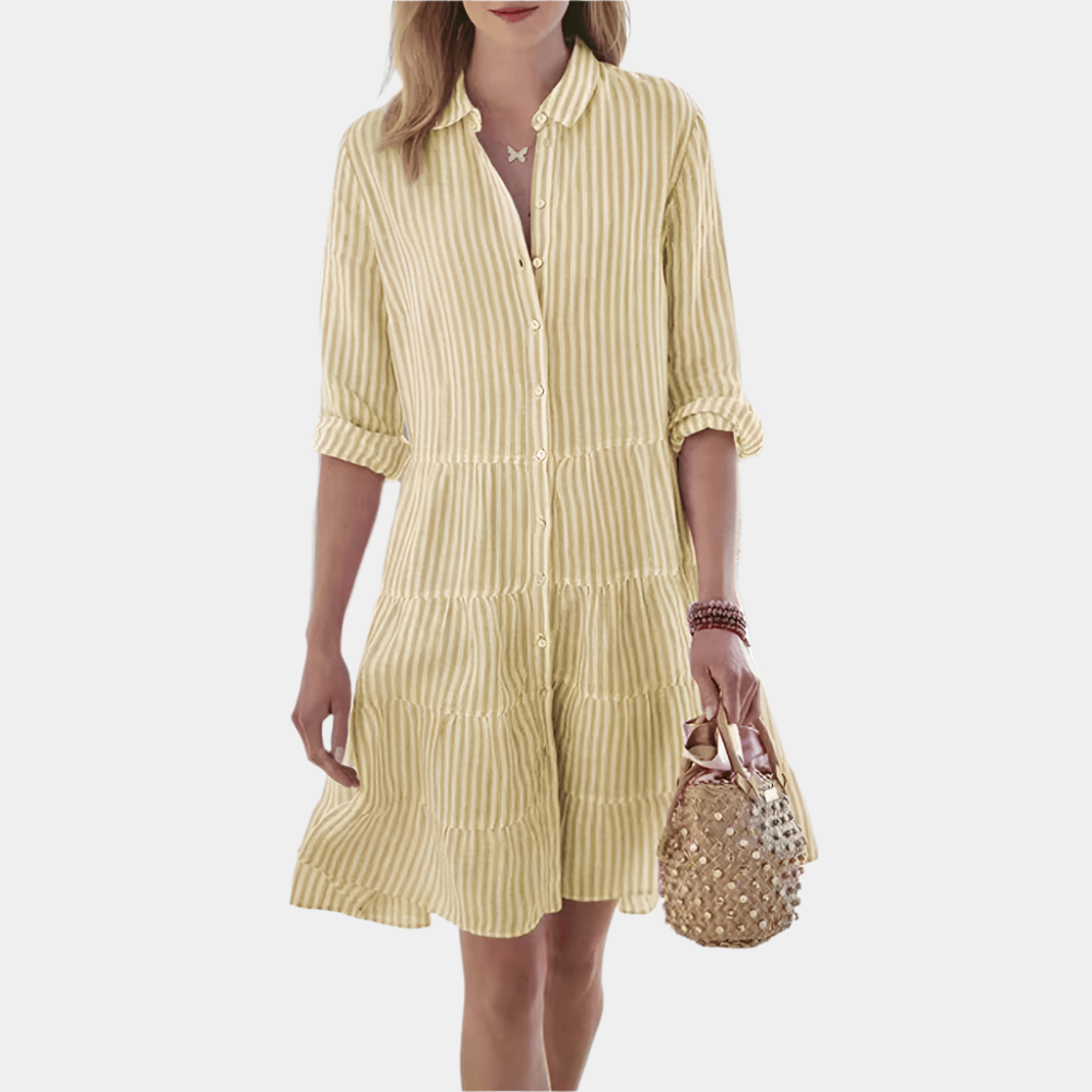 Ingrid - Robe chic et confortable pour femmes Jaune