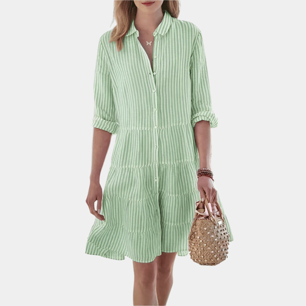 Ingrid - Robe chic et confortable pour femmes Vert