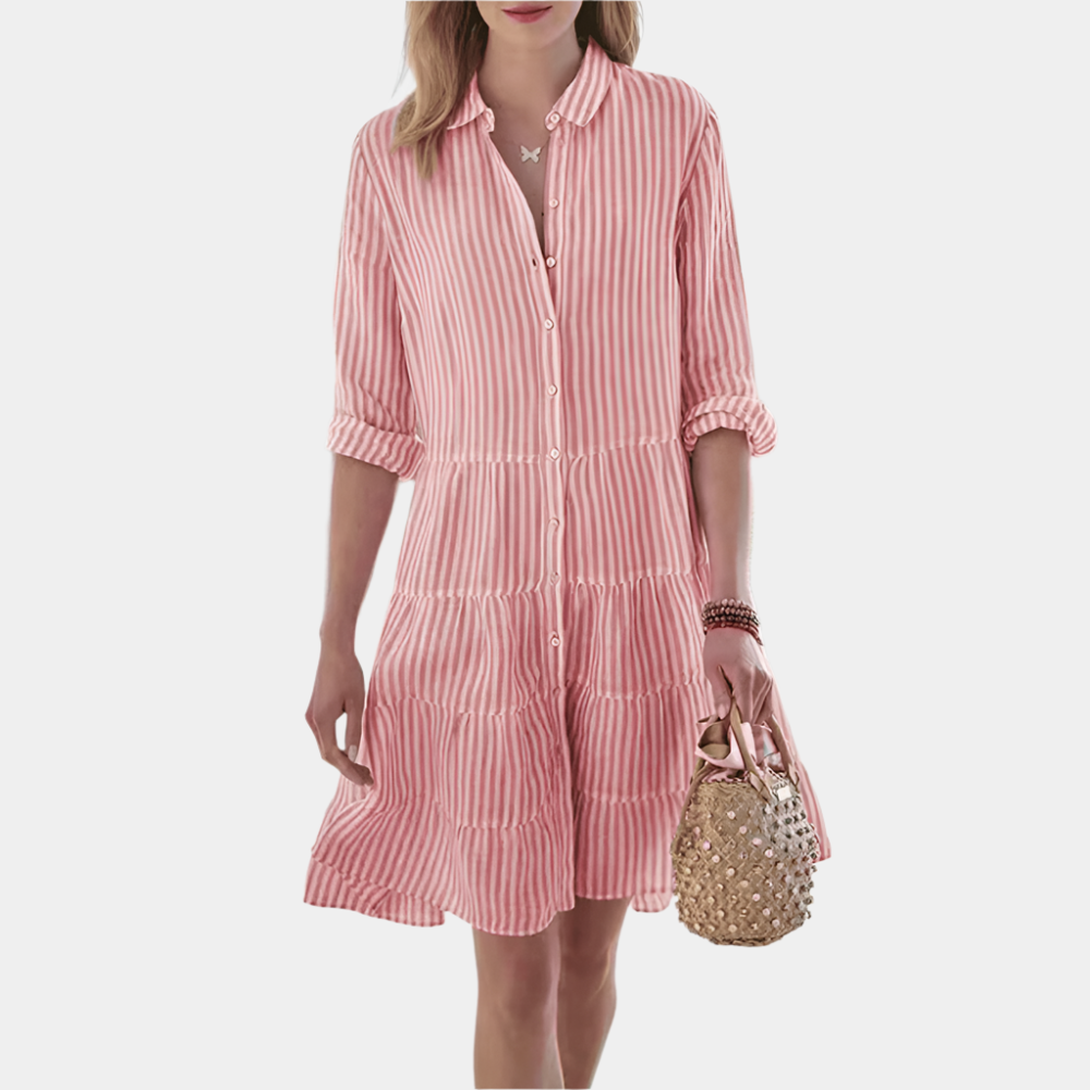 Ingrid - Robe chic et confortable pour femmes Orange