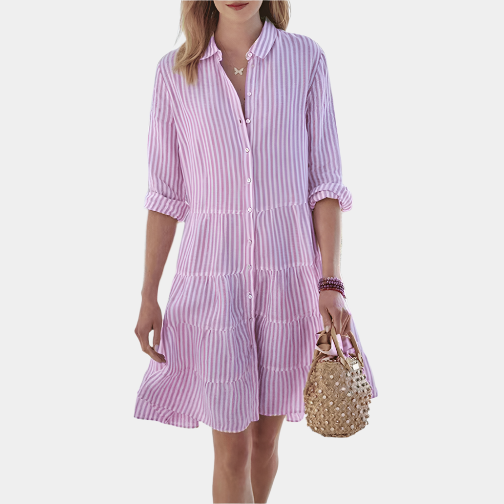 Ingrid - Robe chic et confortable pour femmes Pourpre