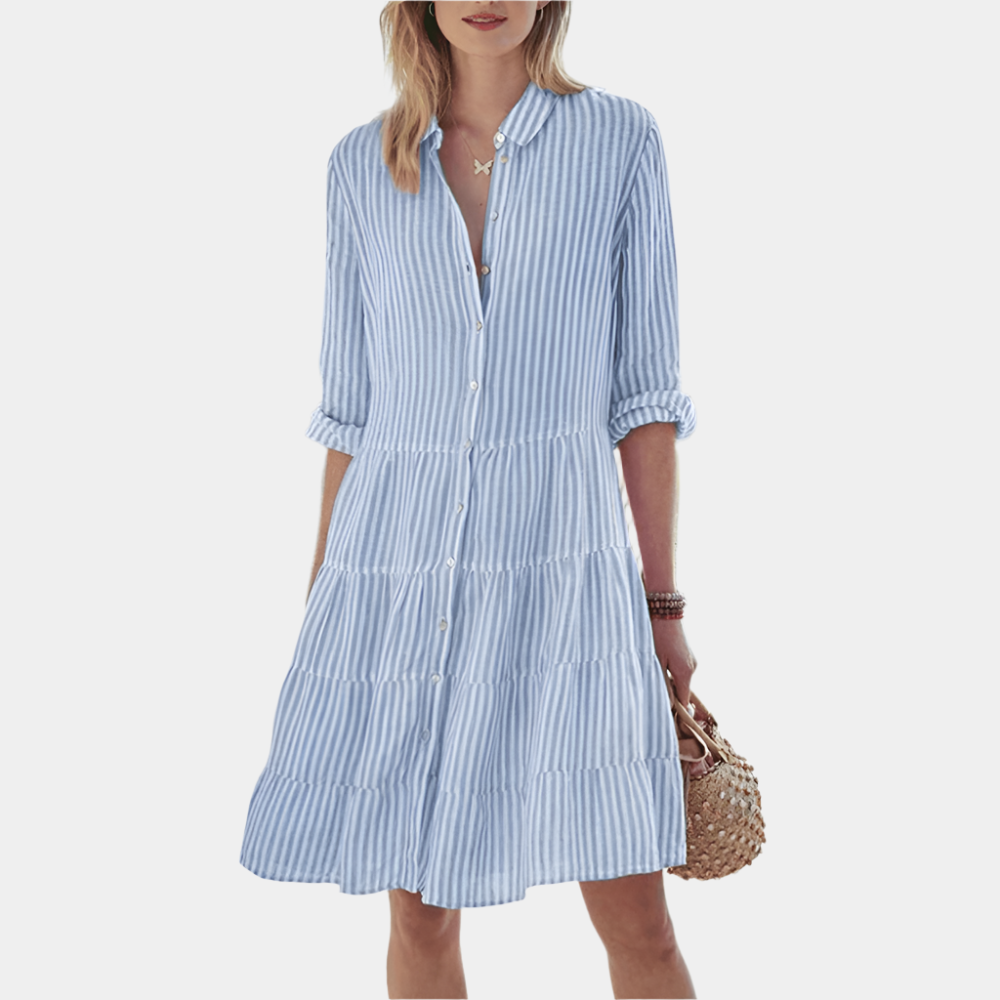 Ingrid - Robe chic et confortable pour femmes Bleu