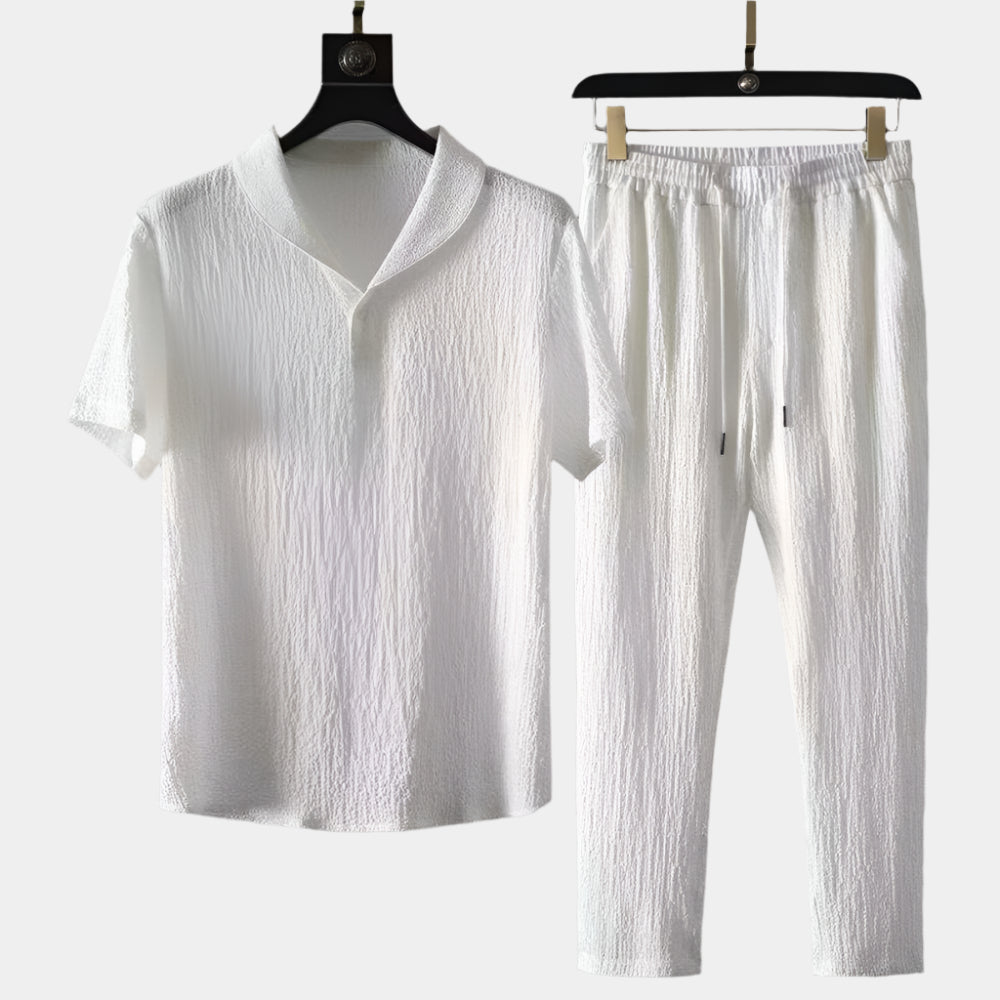 Jordan - Ensemble confortable et élégant pour hommes Blanc