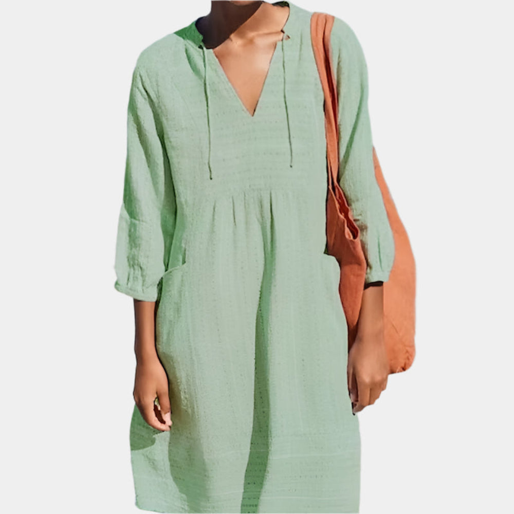 Marina - Robe fluide élégante pour femme Vert