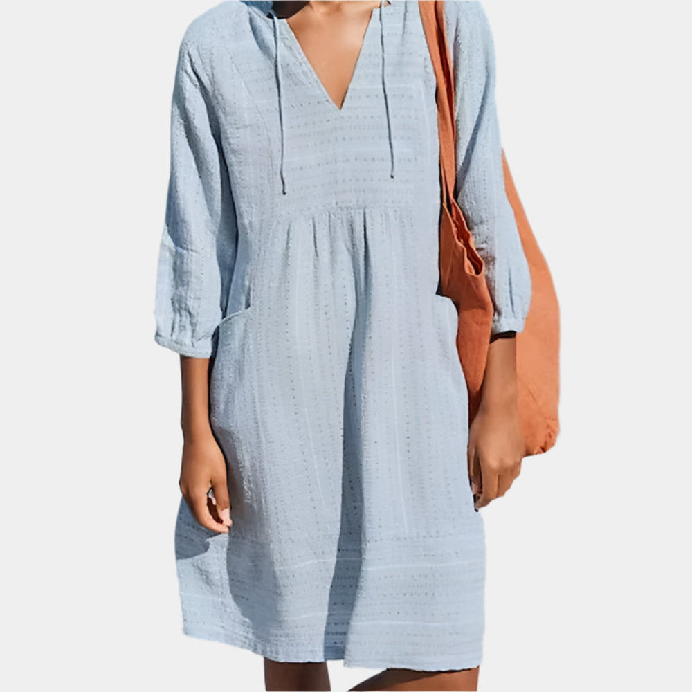 Marina - Robe fluide élégante pour femme Bleu