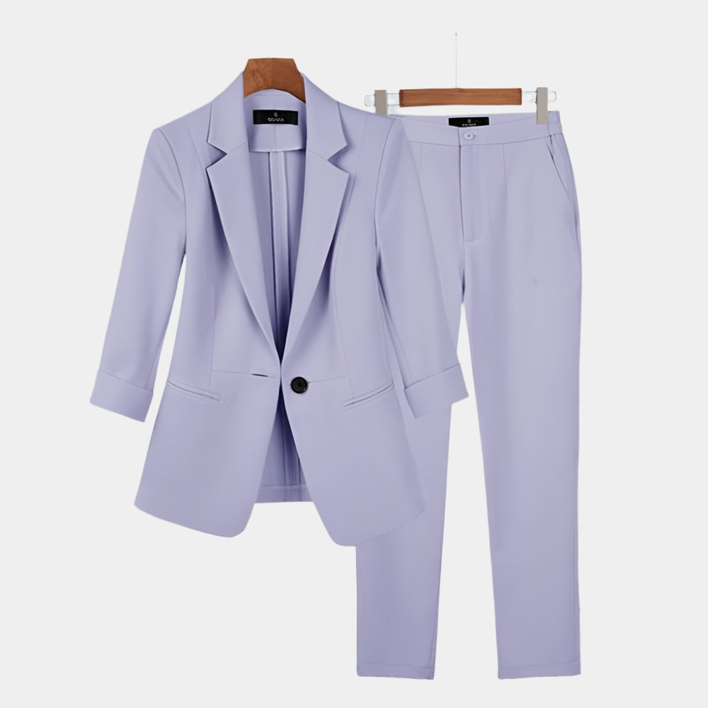 Xena - Élégant ensemble blazer et pantalon pour femmes Pourpre
