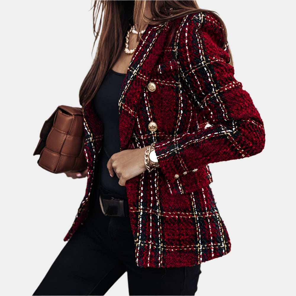Agnes - Blazer élégant et chic pour femme Rouge