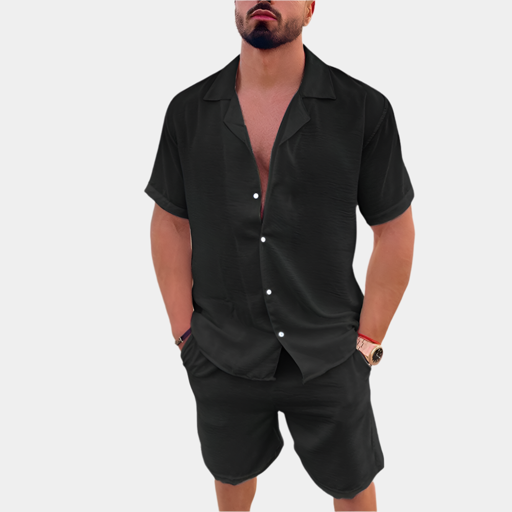 Xavier - Ensemble Oufit confortable et élégant pour hommes Noir