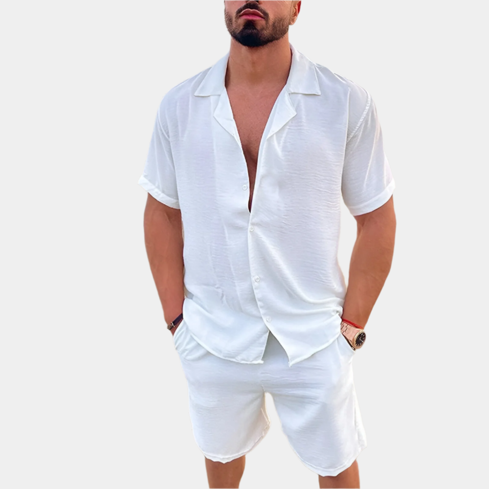 Xavier - Ensemble Oufit confortable et élégant pour hommes Blanc