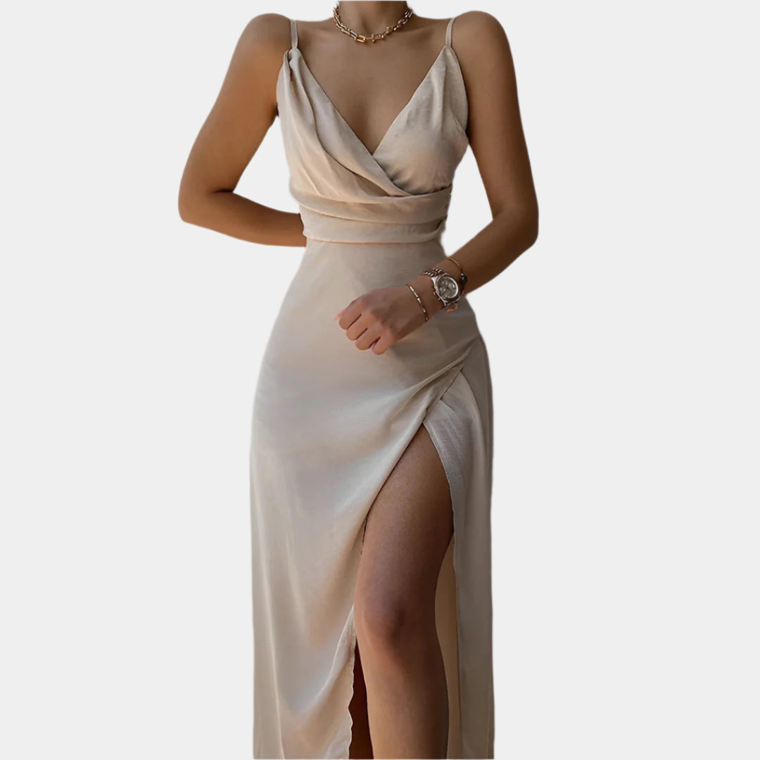 Lilly - Robe élégante et confortable pour femmes Kaki