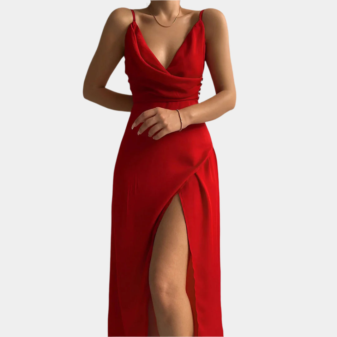 Lilly - Robe élégante et confortable pour femmes Rouge