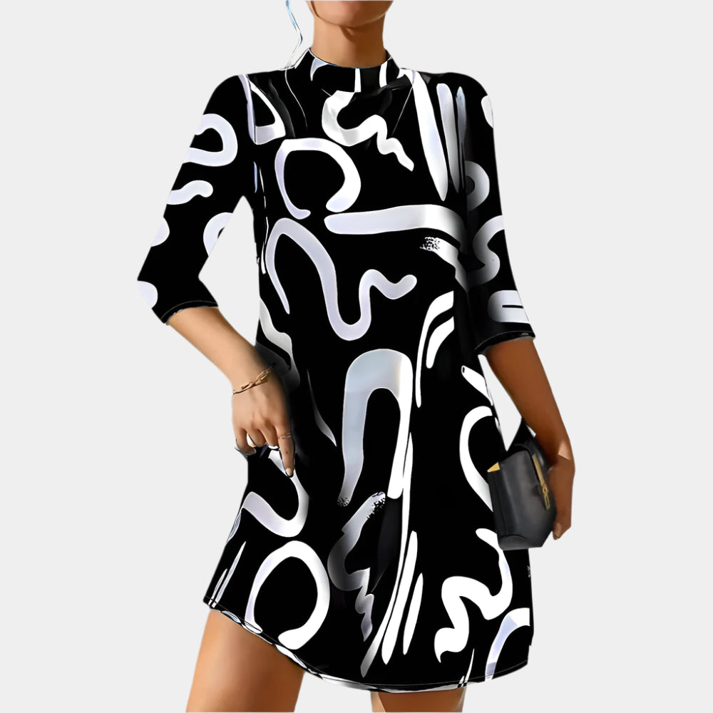 Aviva - Robe élégante et confortable pour femmes Noir