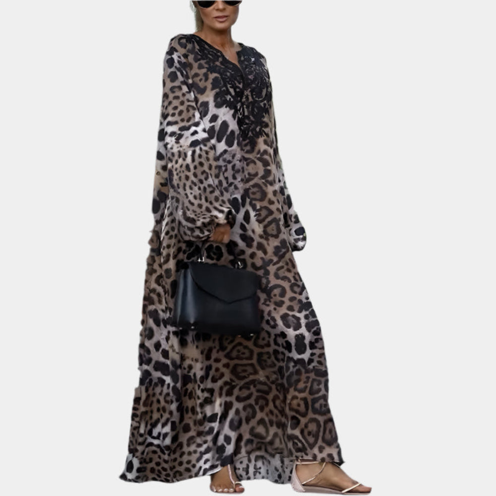 Everly - Robe léopard élégante et confortable pour femmes Léopard