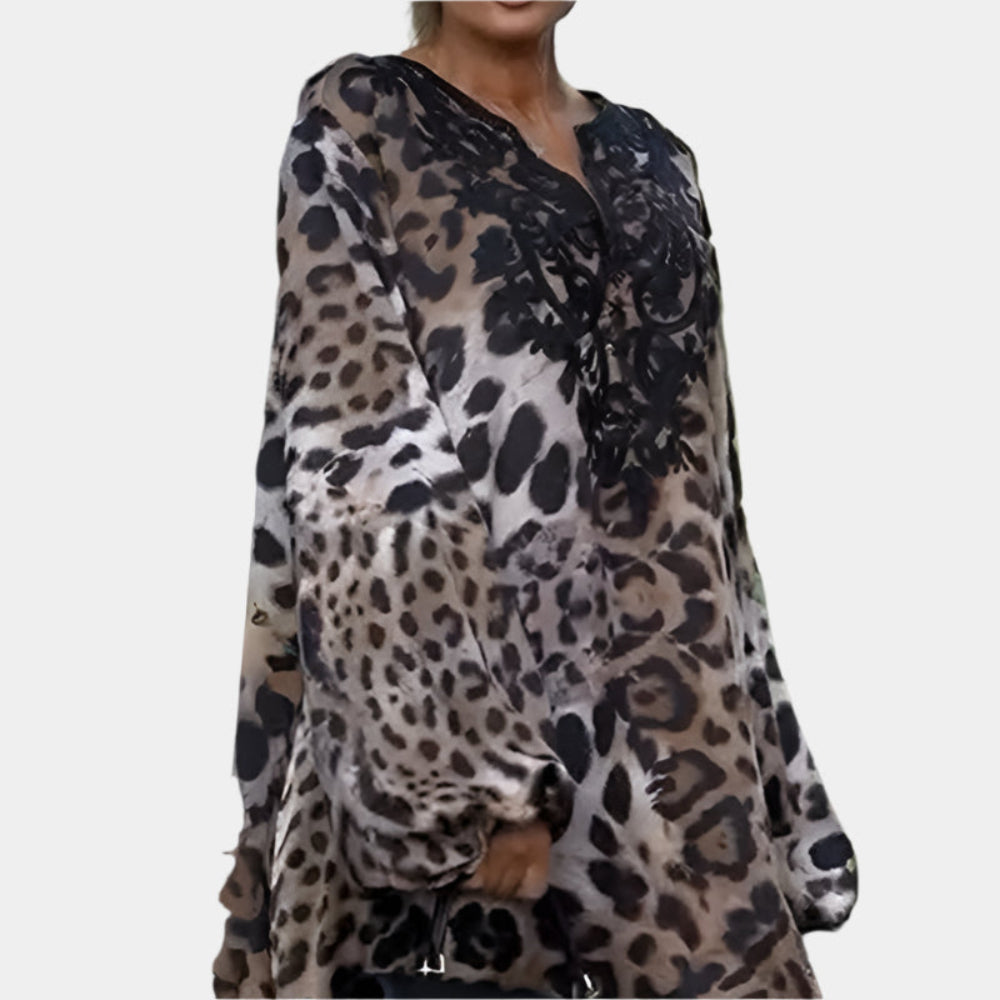 Everly - Robe léopard élégante et confortable pour femmes
