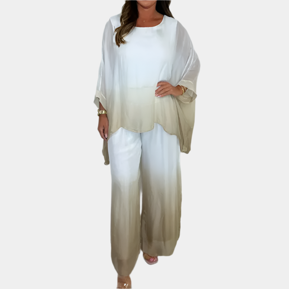Lyla - Ensemble Top et Pantalon Flowy pour Femme Kaki